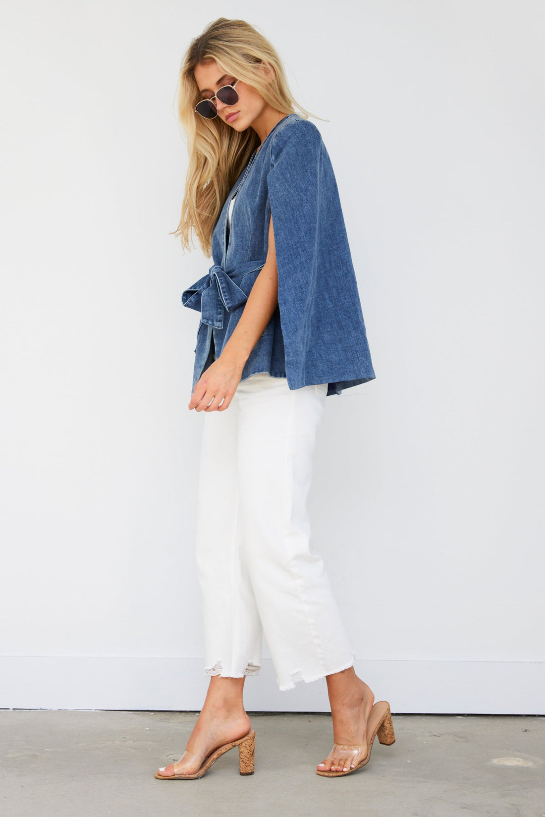 SALE - Simon Denim Cape Blazer