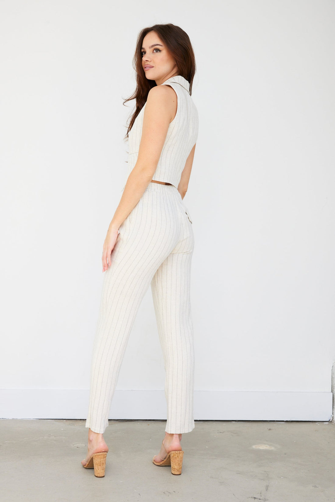 SALE - Tori Linen Stripe Pants