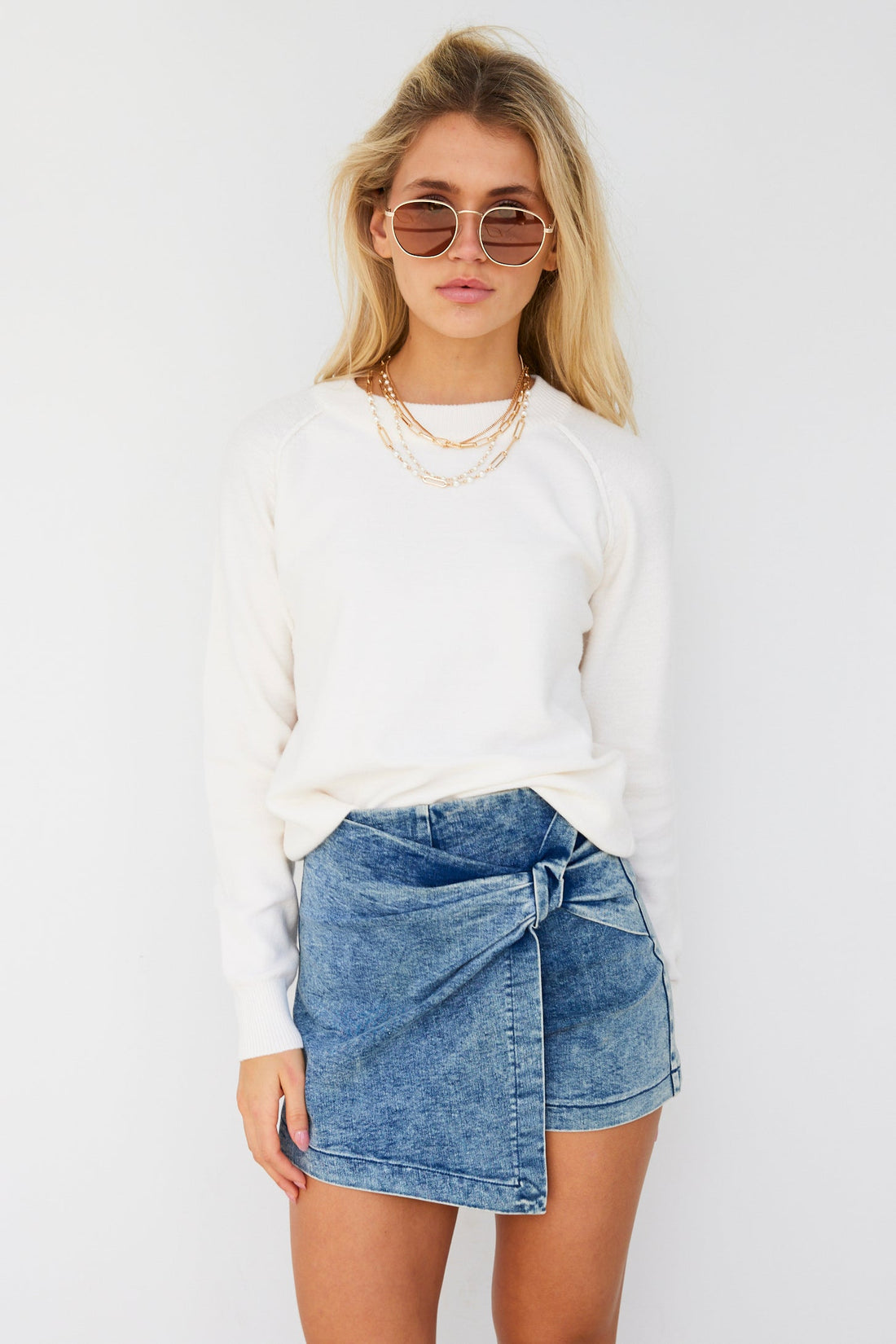 Levy Acid Wash Skort
