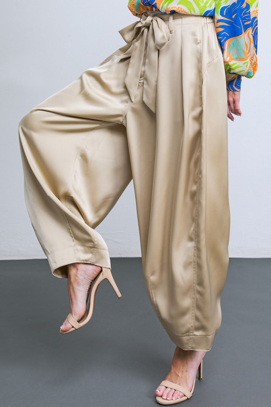 SALE - Gentry Satin Drawstring Pant