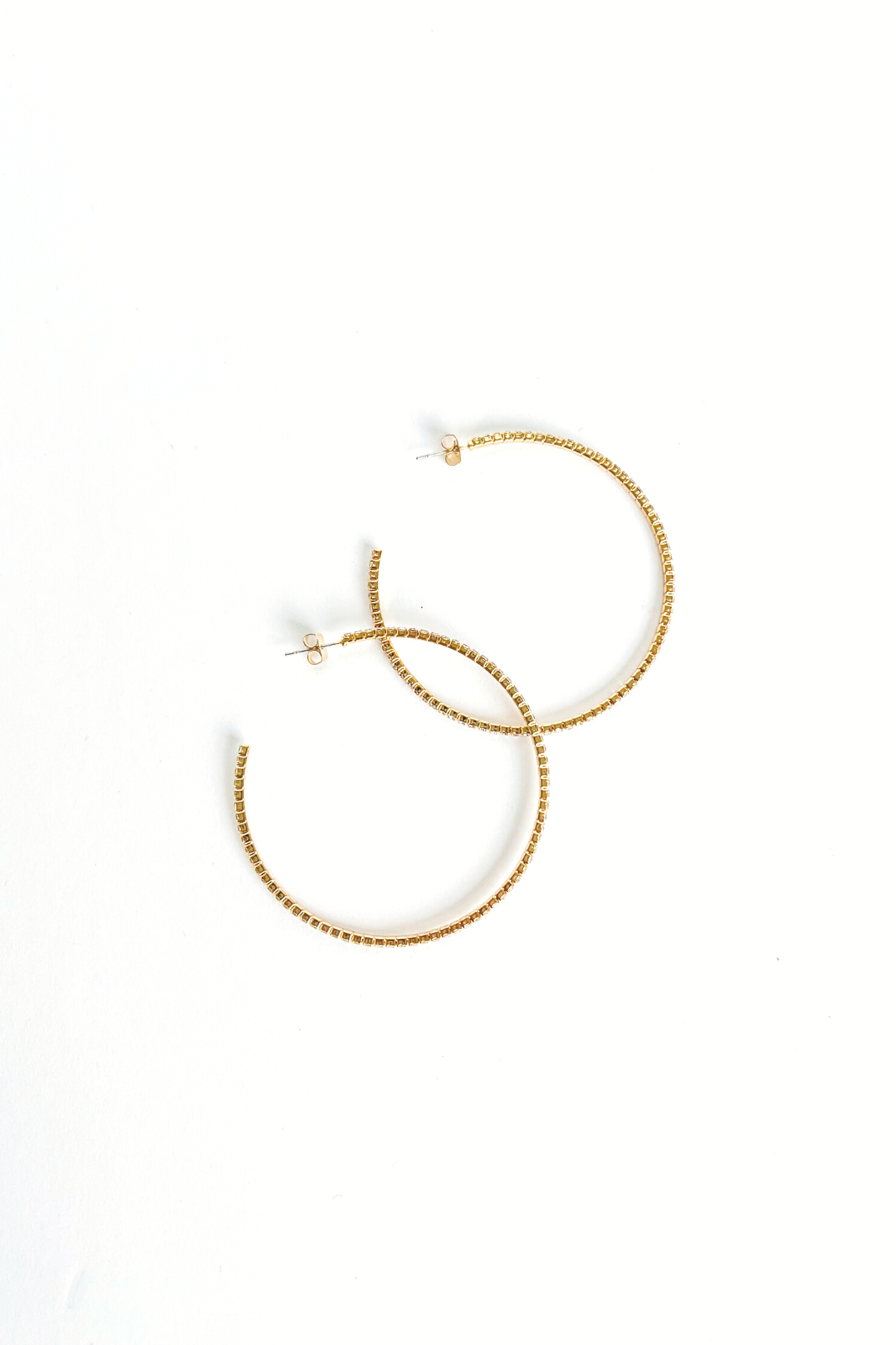 Cambria Rhinestone Hoop Earrings