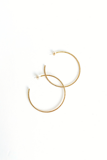 Cambria Rhinestone Hoop Earrings