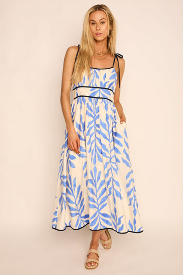 Abby Shoulder Tie Midi Dress