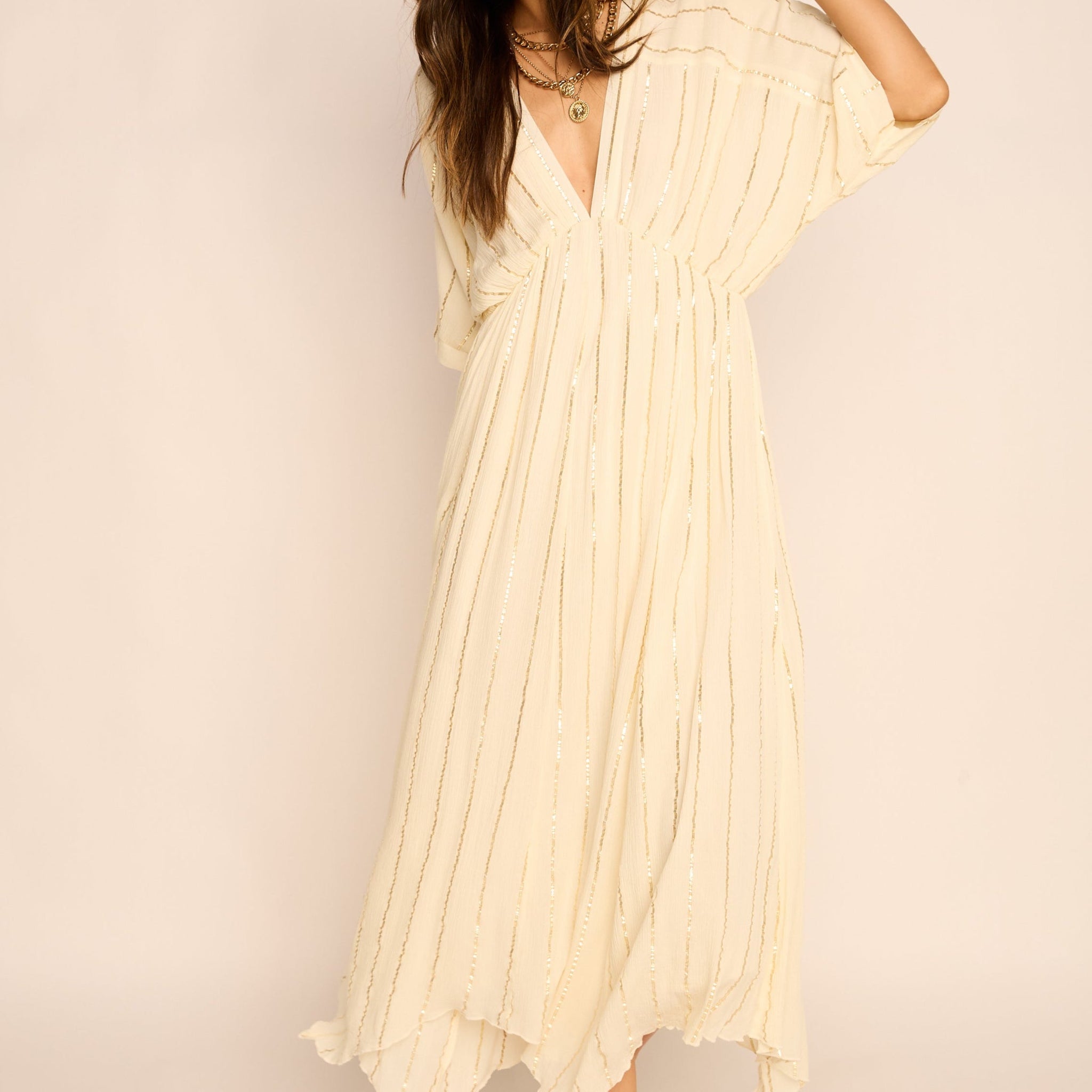 Daisy Kimono Sleeve Maxi Dress