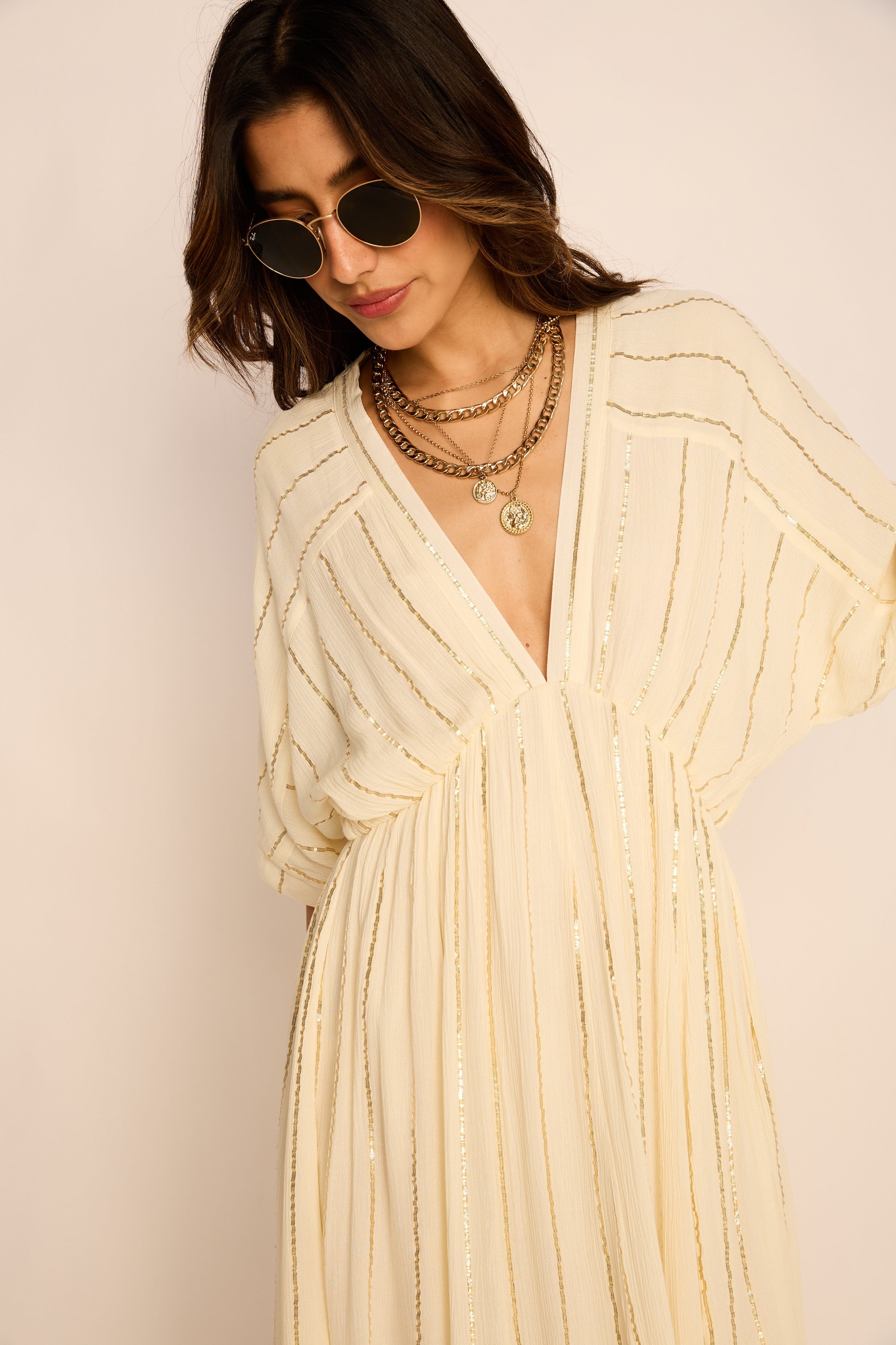 Daisy Kimono Sleeve Maxi Dress