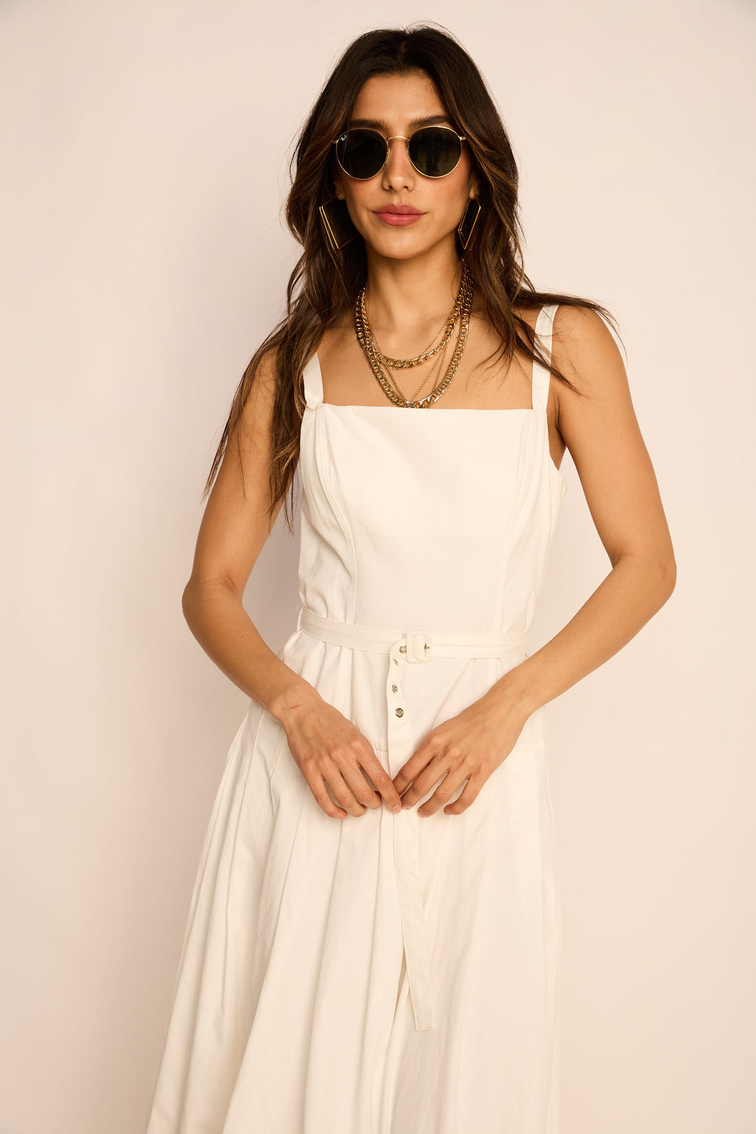 Natalie Belted Midi Dress
