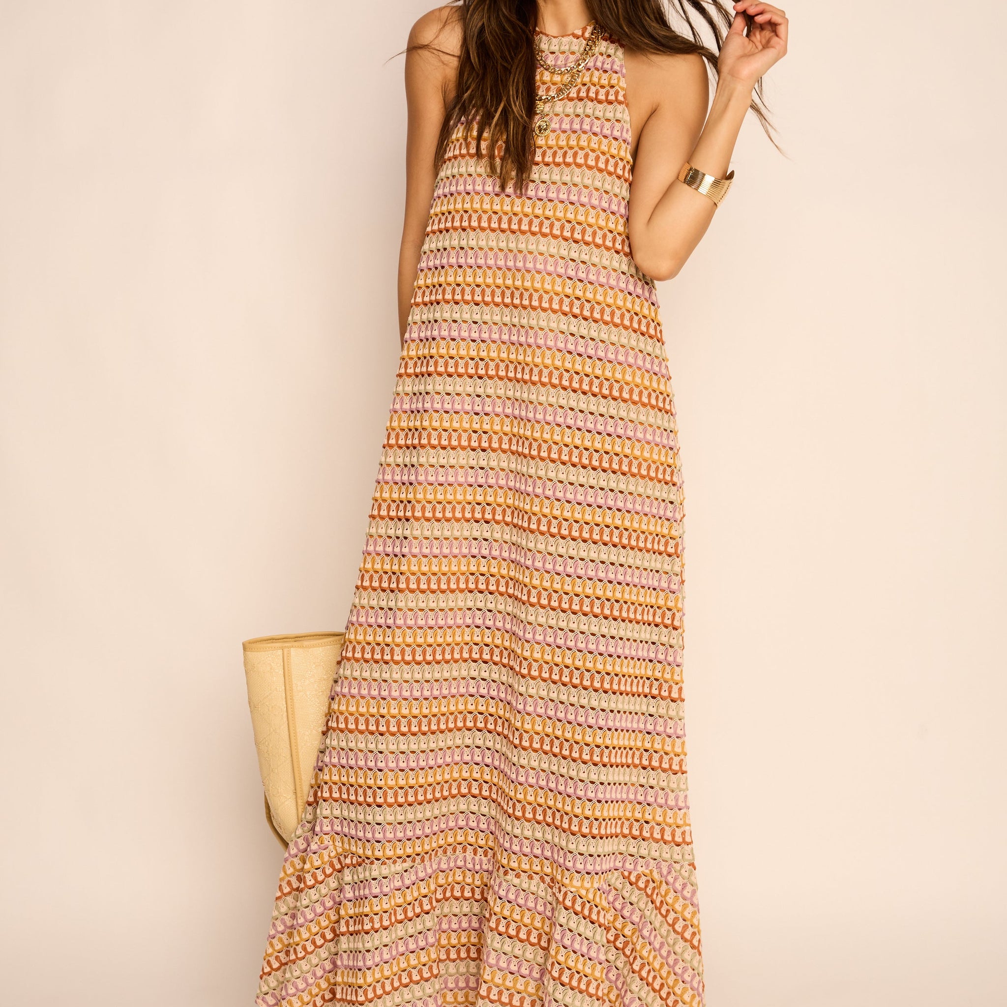 Olivia Crochet Maxi Dress