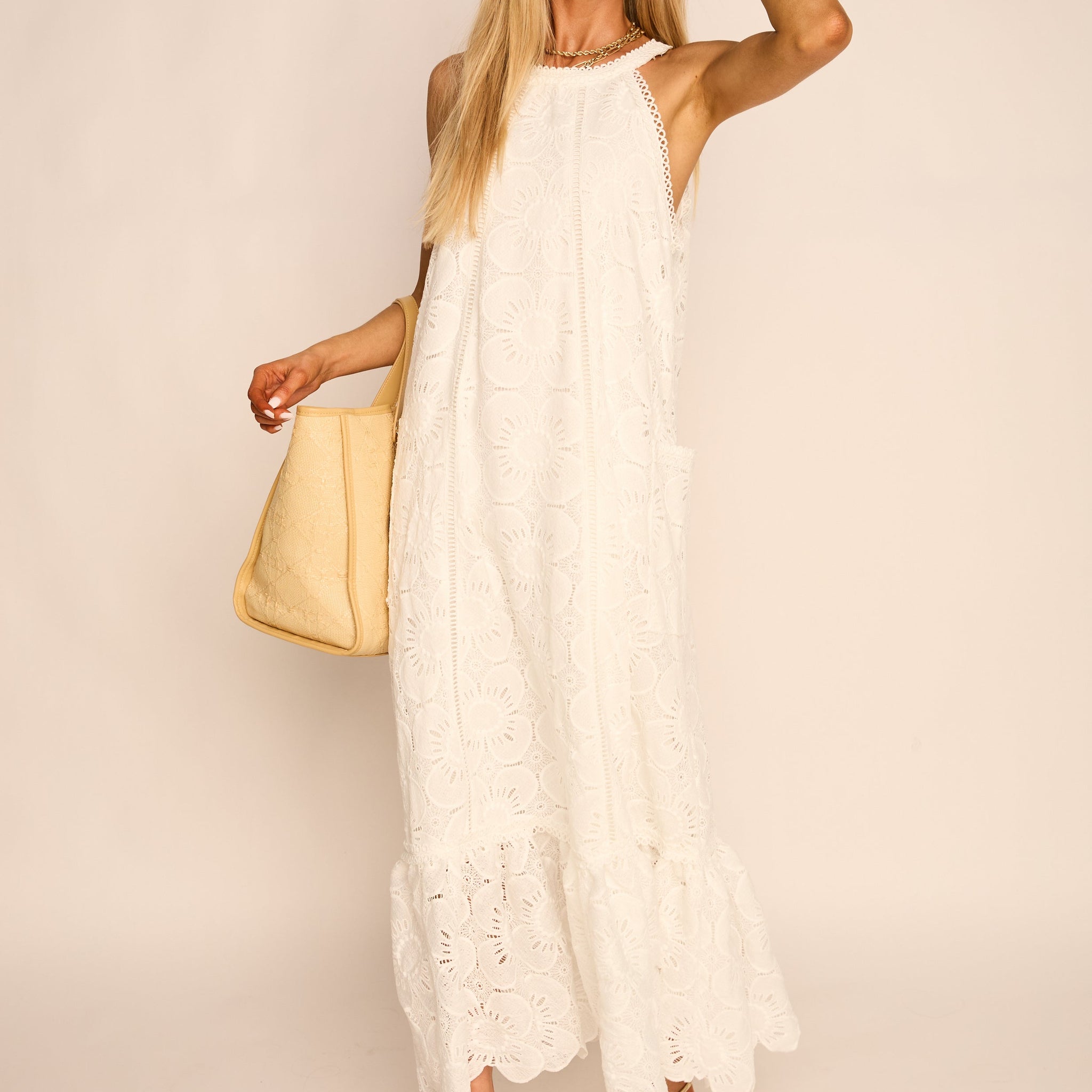 Gisele Ruffle Bottom Maxi Dress