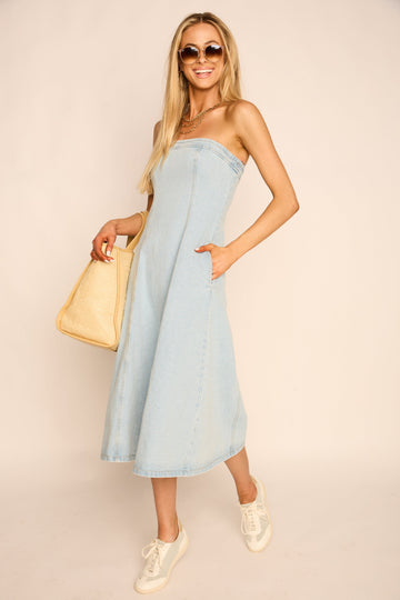 Lele Denim Midi Dress
