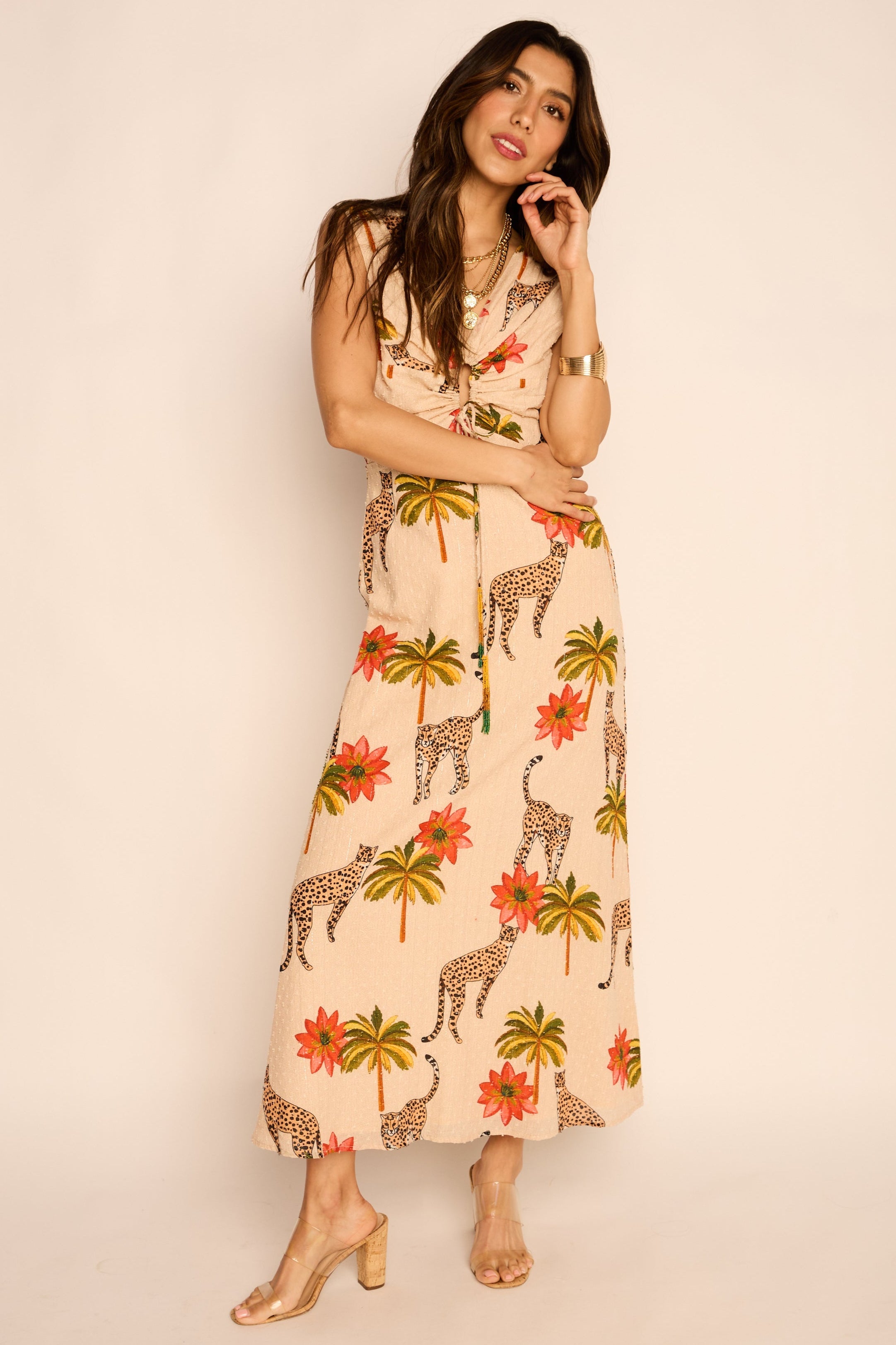 Serena Front Tie Maxi Dress
