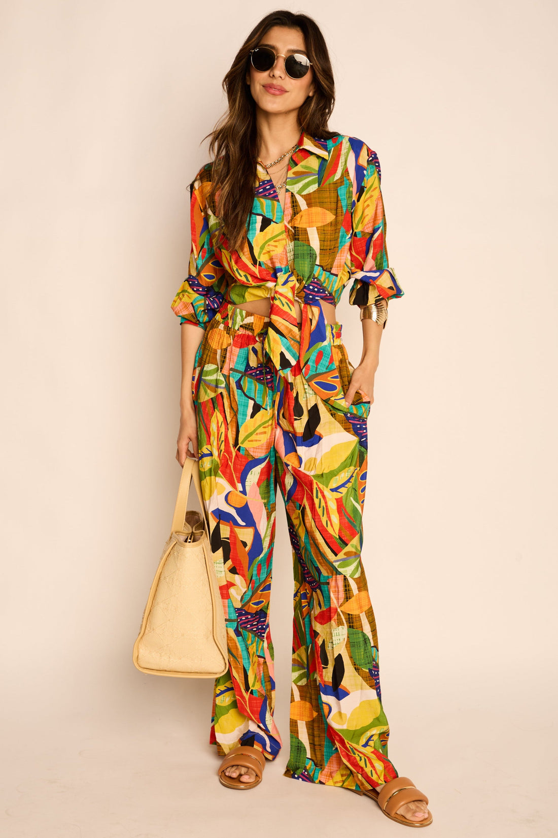 SALE - Jalen Printed Collared Top