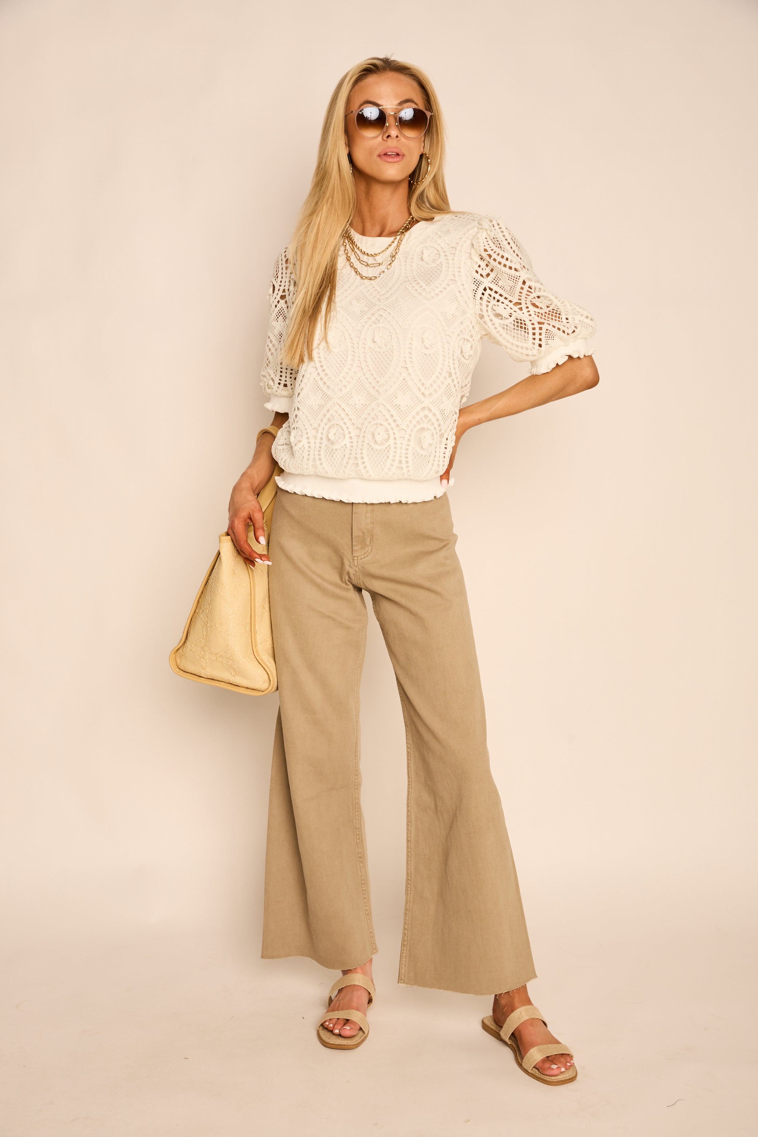 Leroy Ruffled Detailed Lace Top
