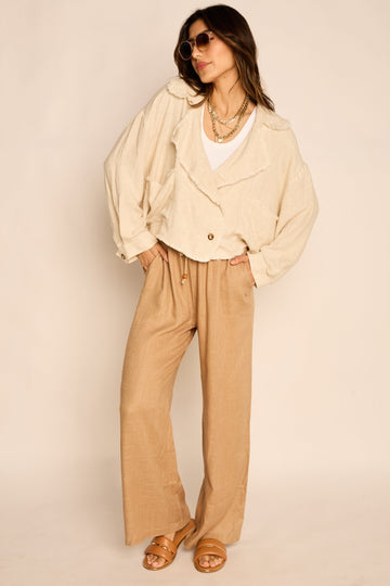 Ginny Frayed Cropped Blazer