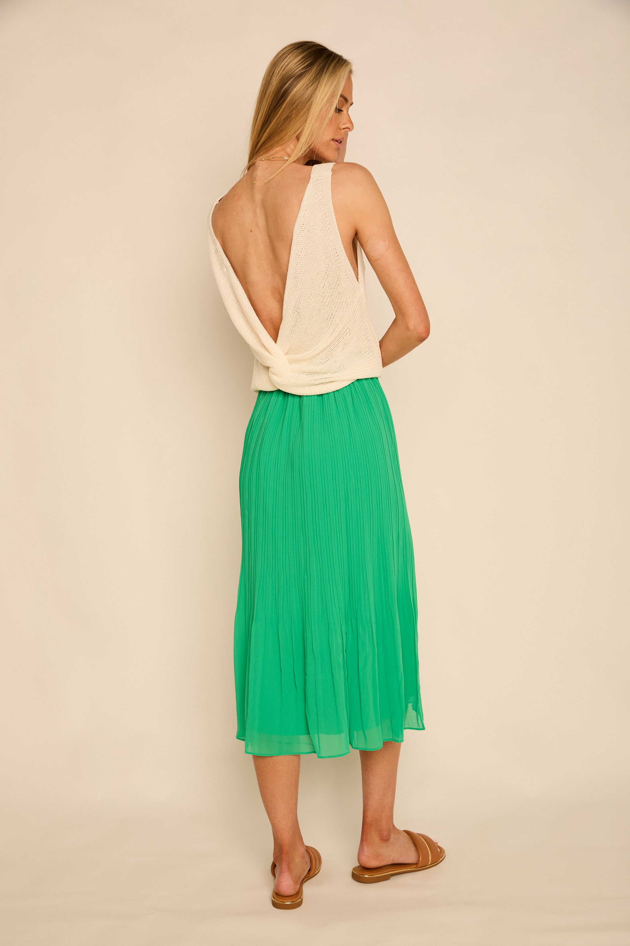 Sunny Pleated Midi Skirt