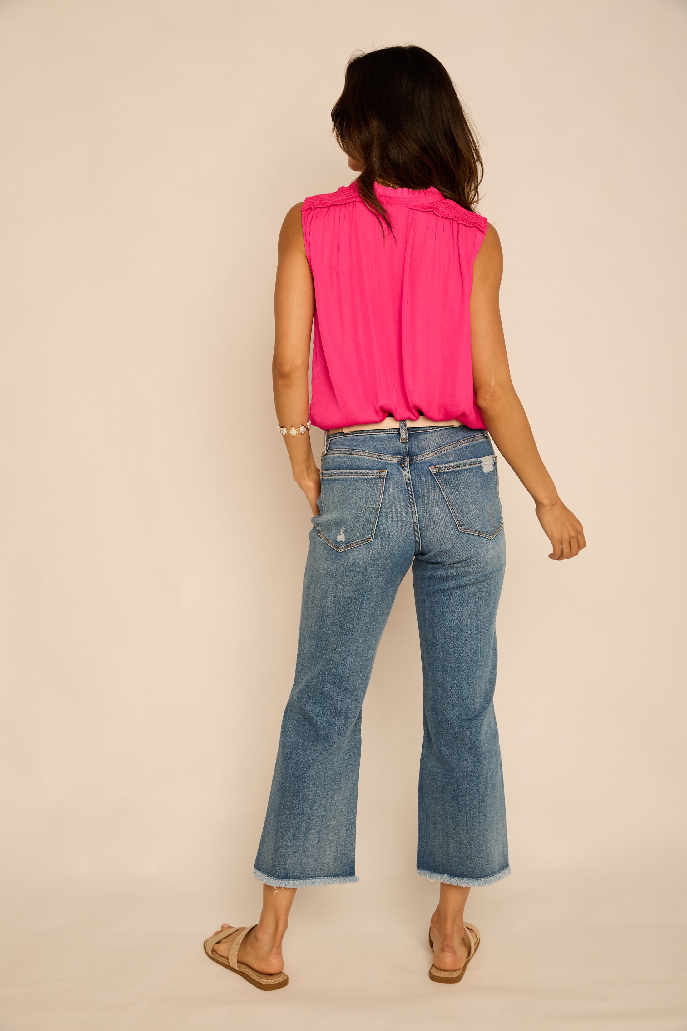 Bergen High Rise Crop Straight Leg Jeans
