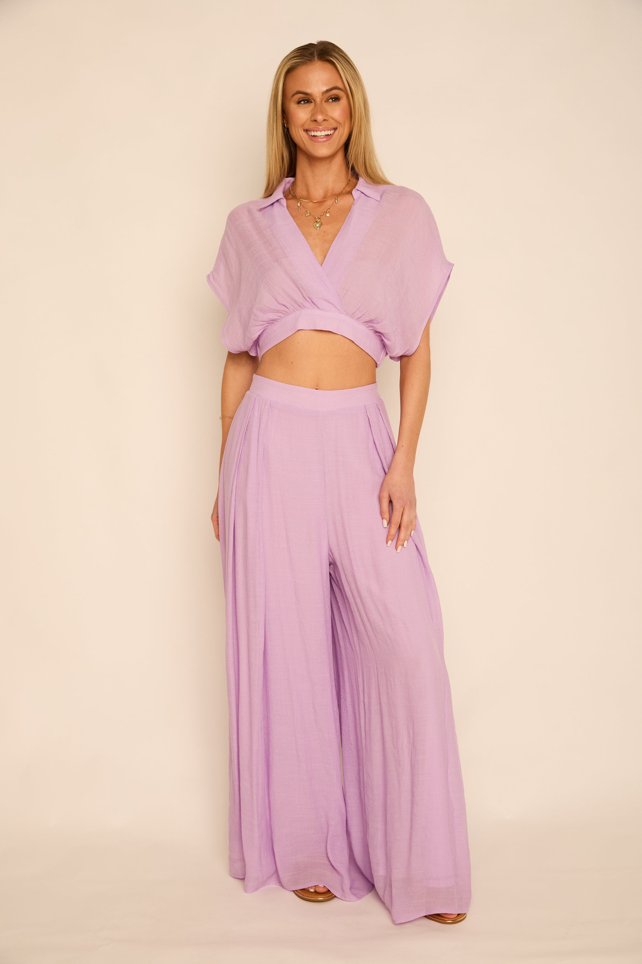 Lindsey Flowy Crop Top