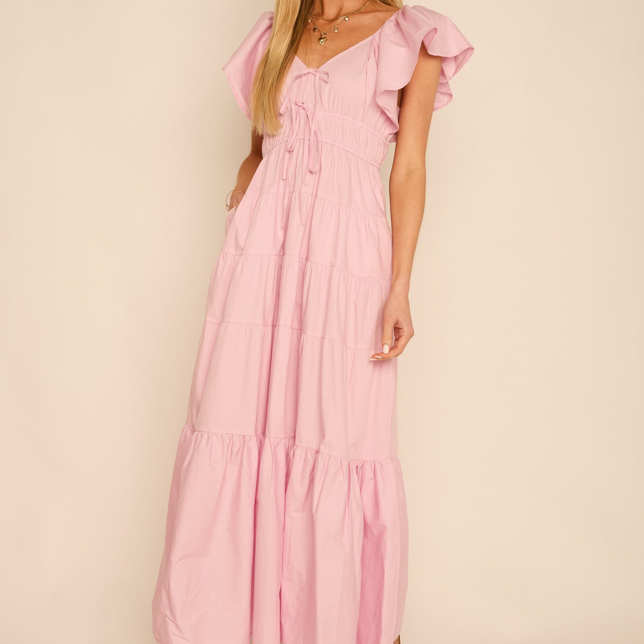 Lauren Wide Sleeve Maxi Dress