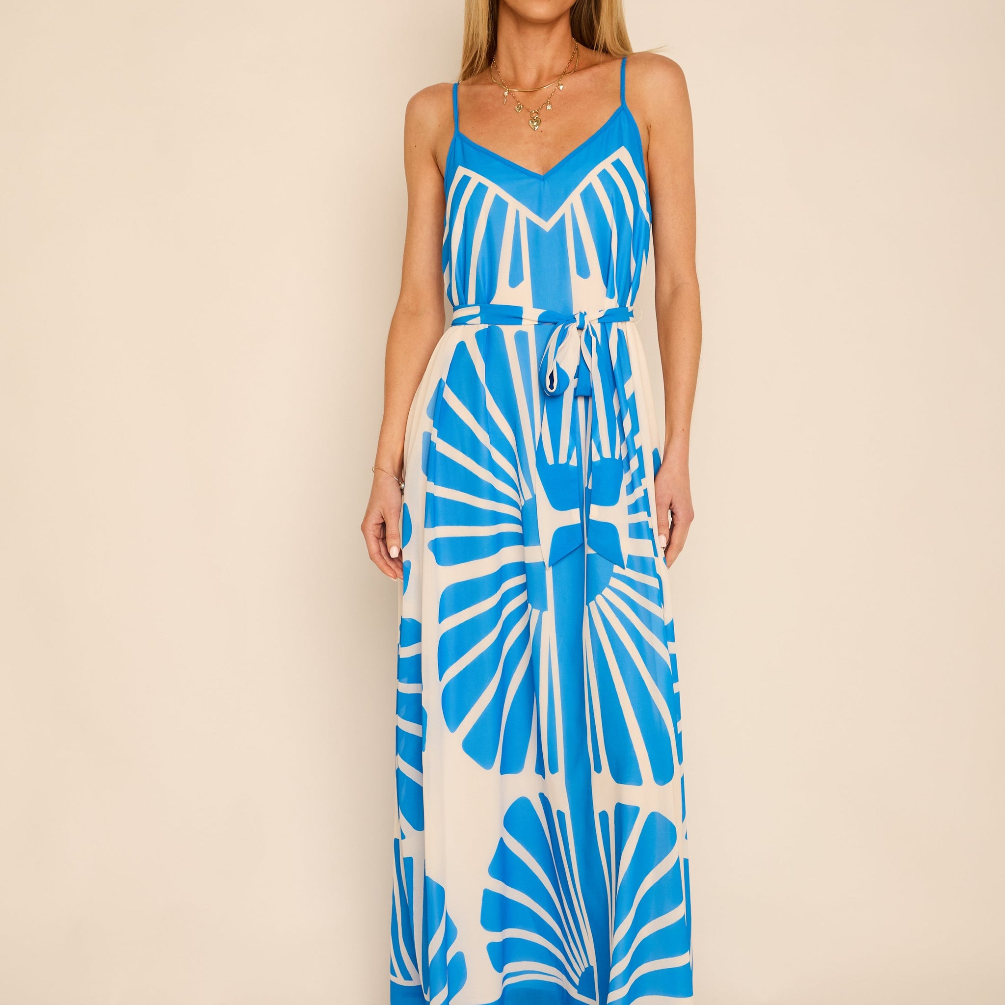 Haley Printed Tank Maxi Dress