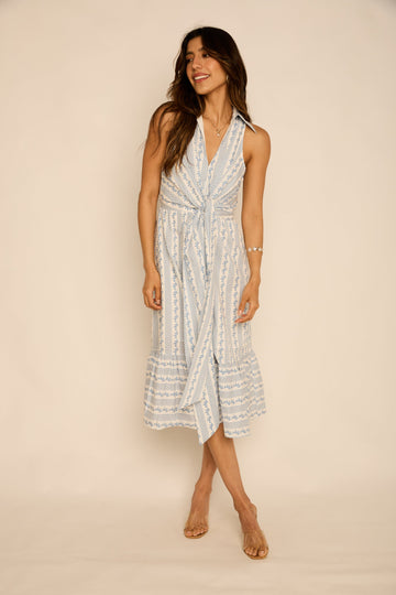 Dillon Tie Front Midi Dress
