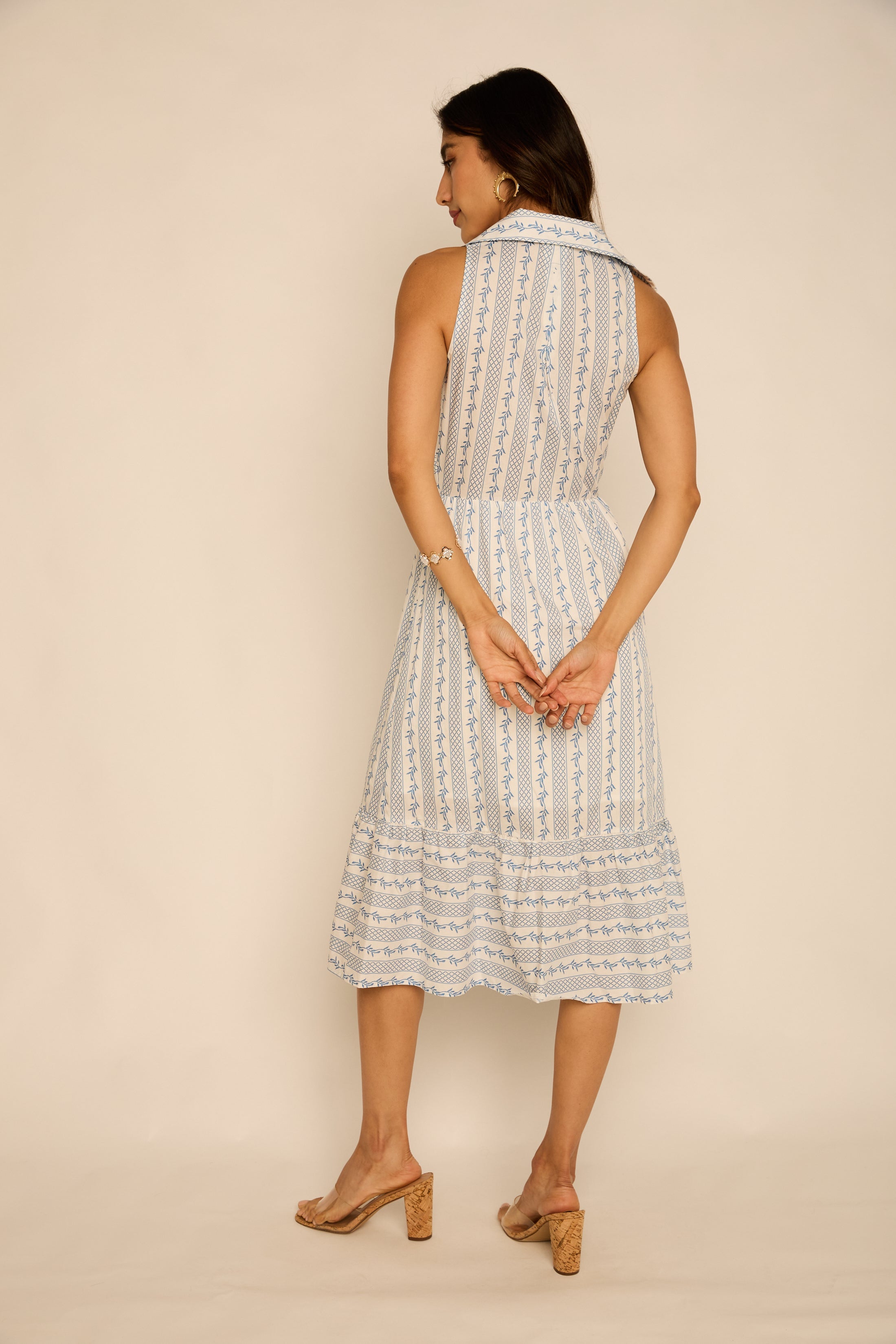 Dillon Tie Front Midi Dress
