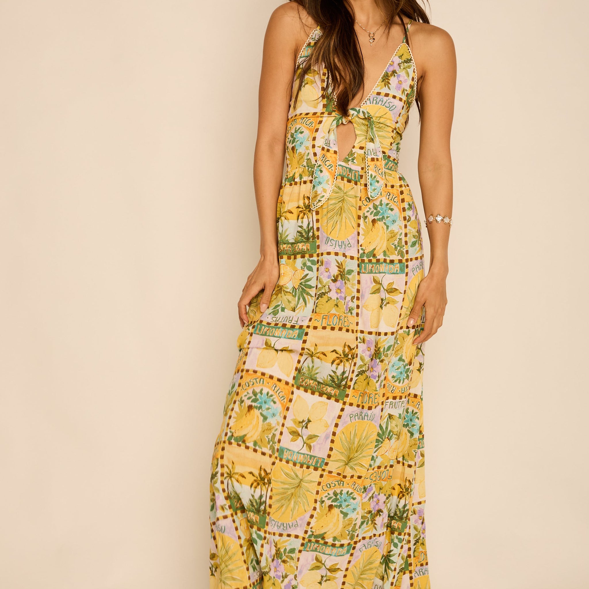 Callie Tie Detail Maxi Dress