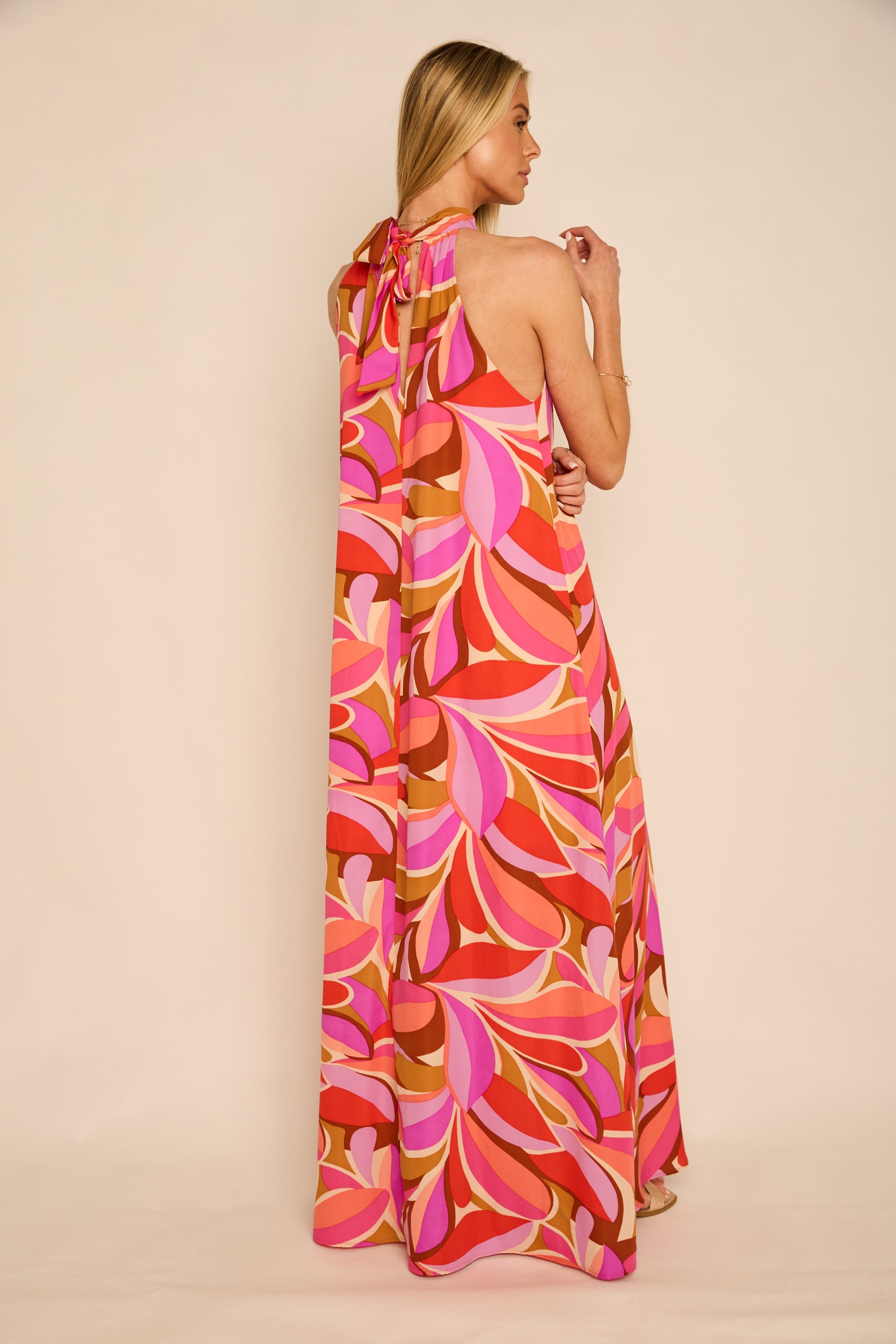 Bella Abstract Floral Maxi Dress