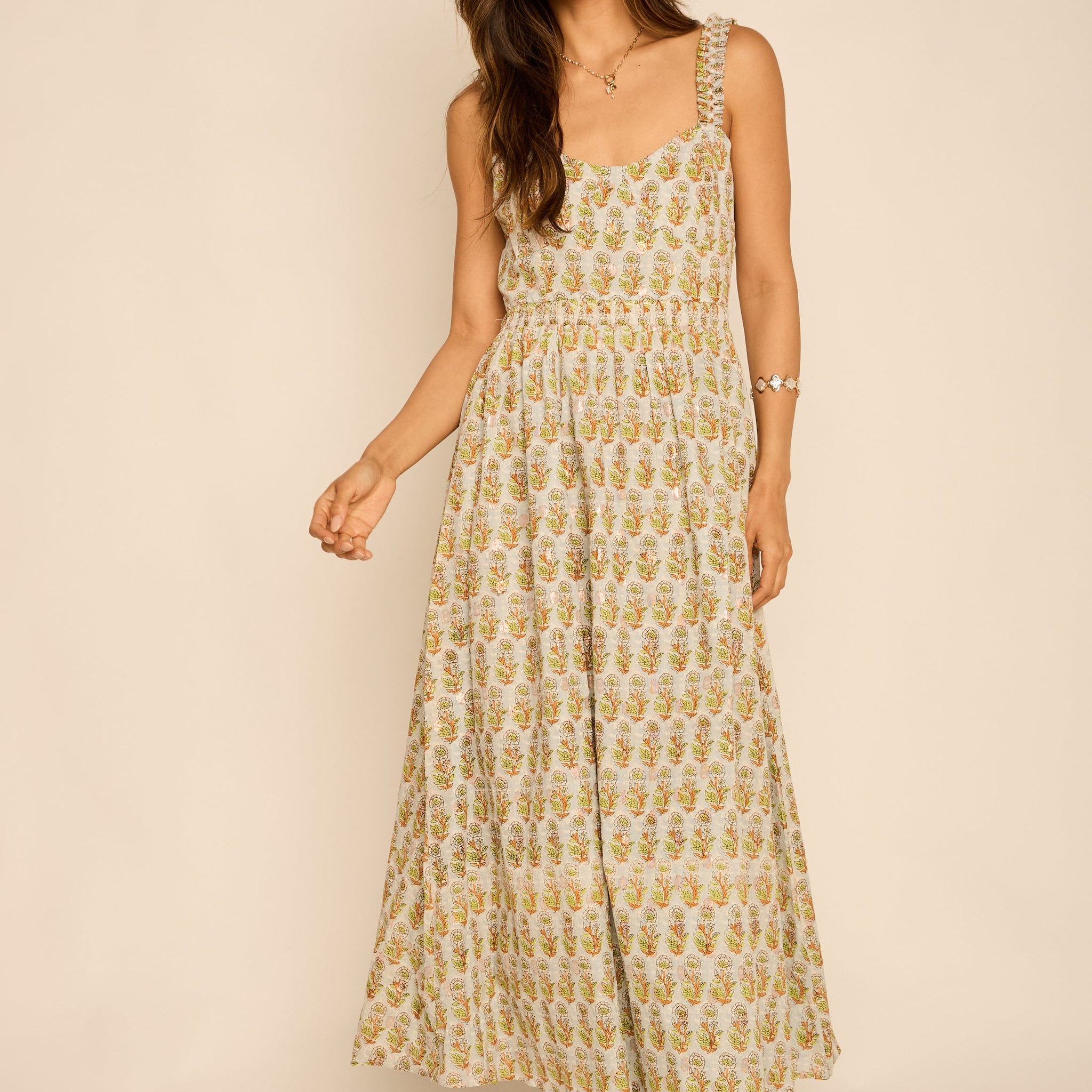 Kaitlyn Floral Print Maxi Dress