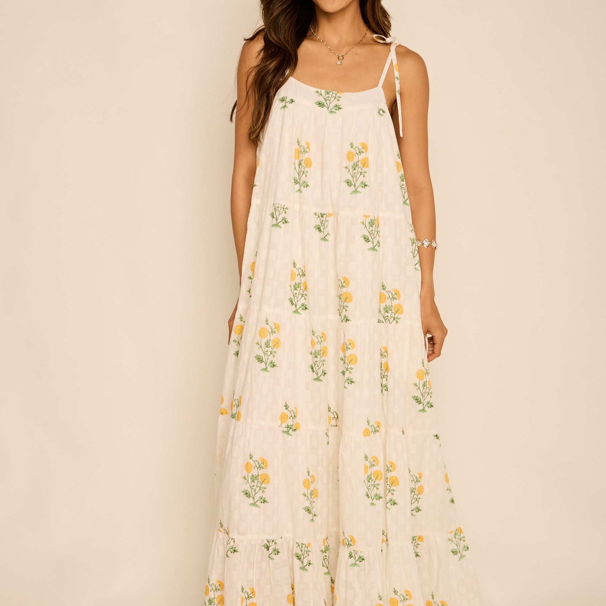 Shayla Printed Tiered Maxi Dress