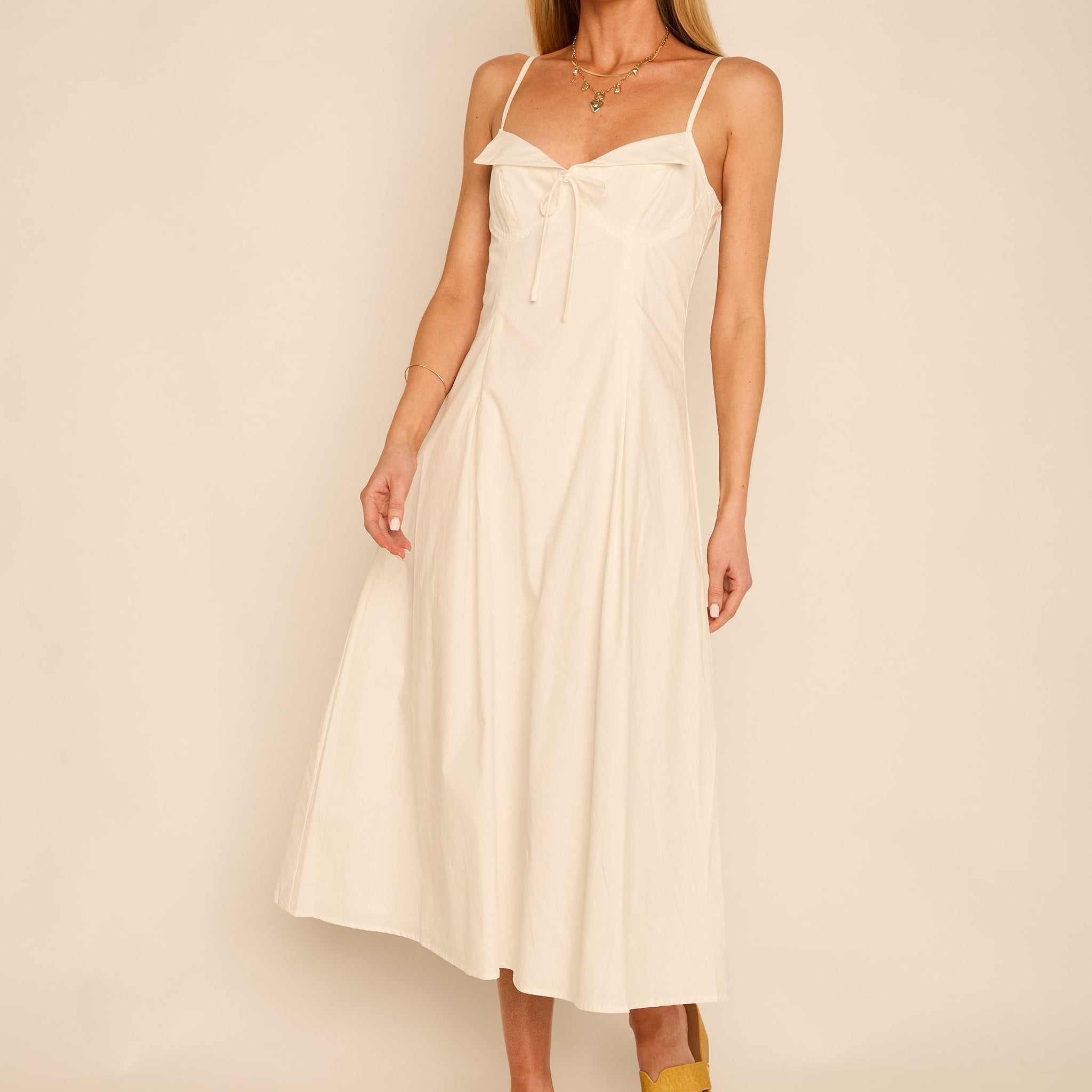 Betsy Bustier Pleated Midi Dress