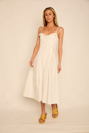 Betsy Bustier Pleated Midi Dress