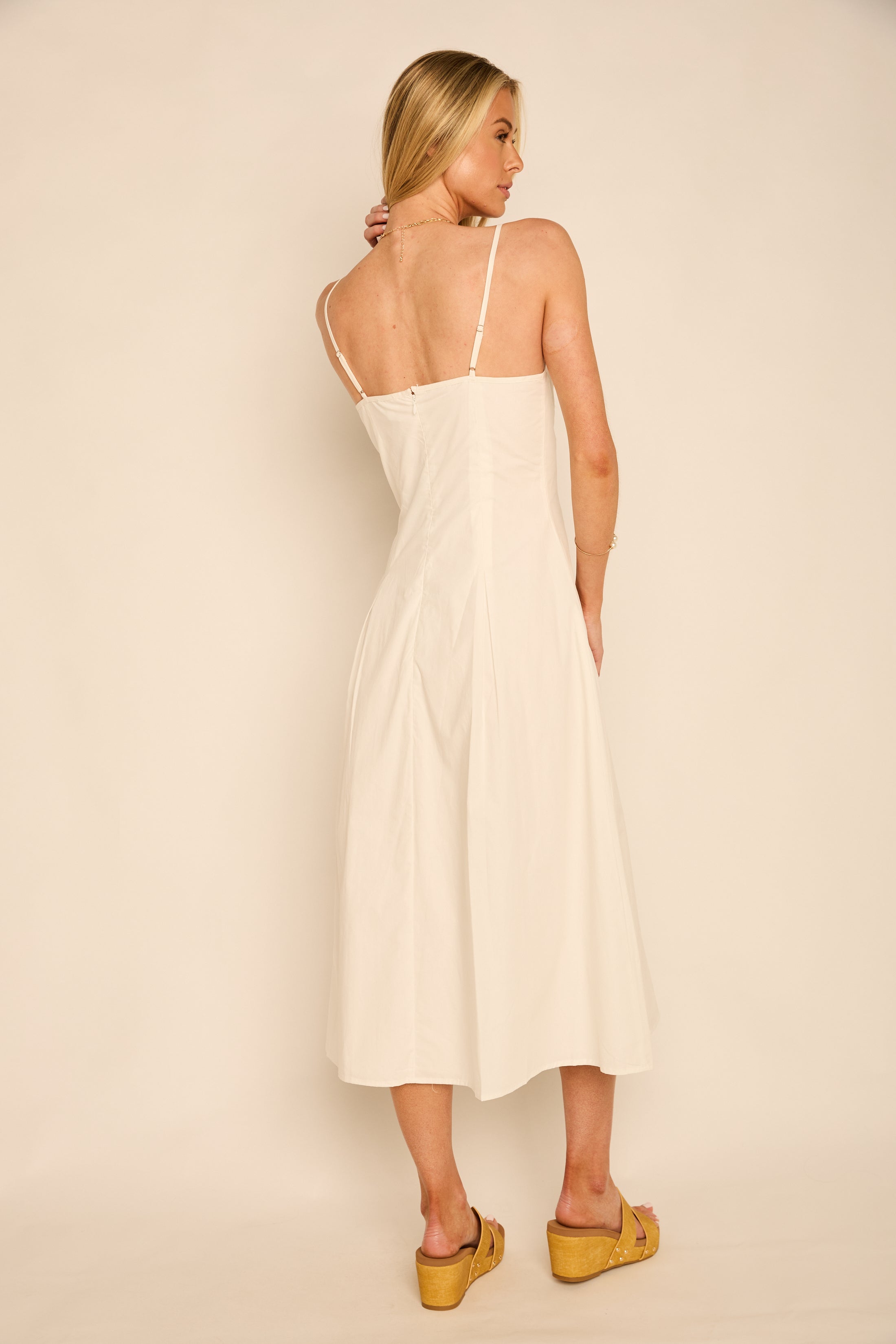 Betsy Bustier Pleated Midi Dress