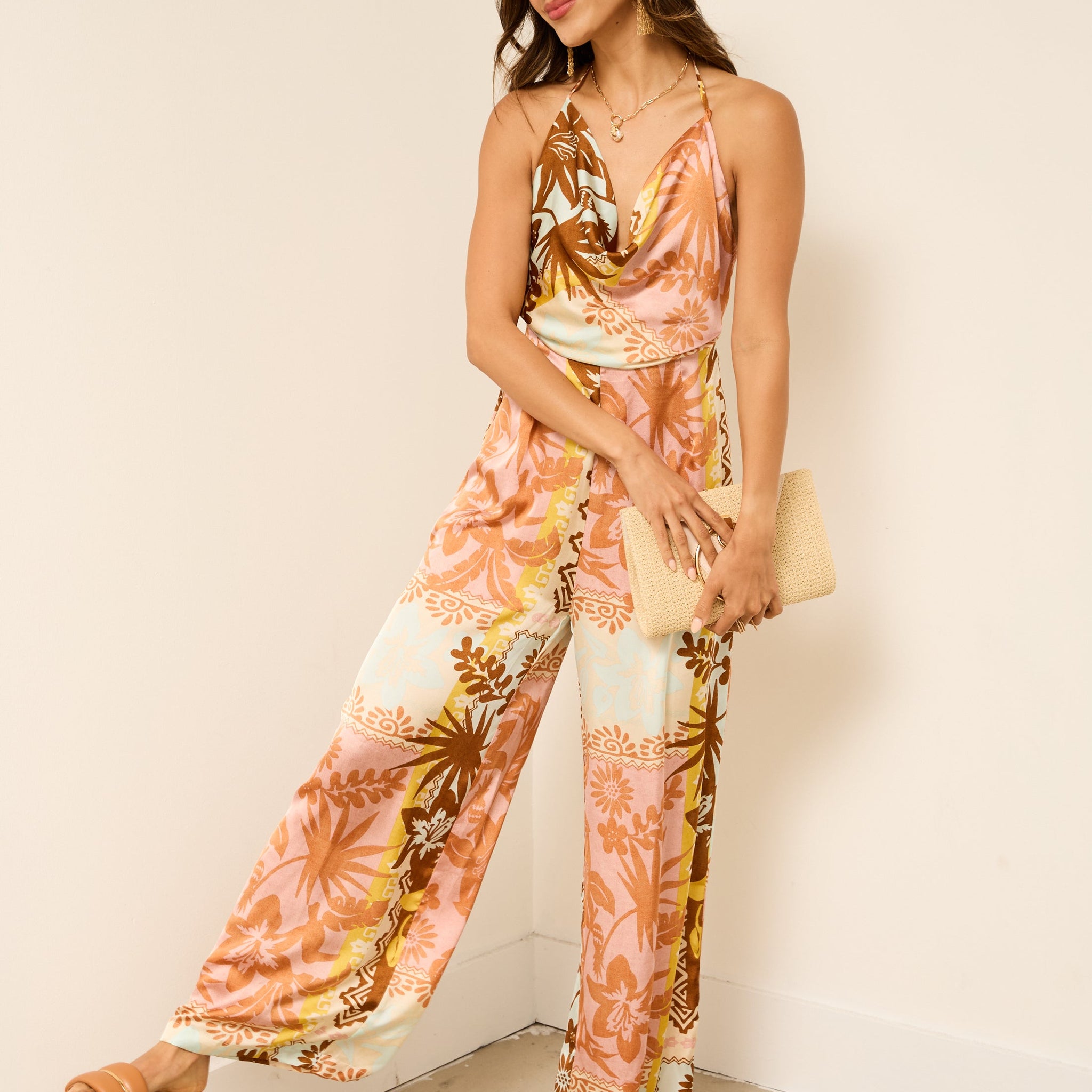Kim Cowl Neck Jumpsuit