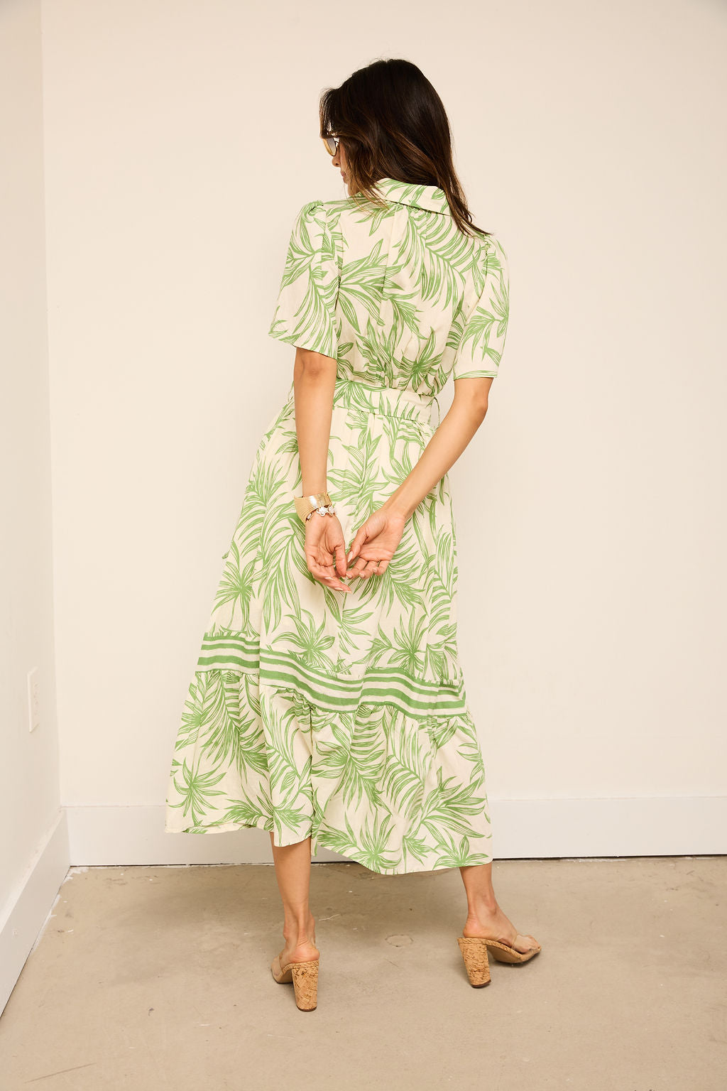 Sayre Printed Button Up Maxi Dress