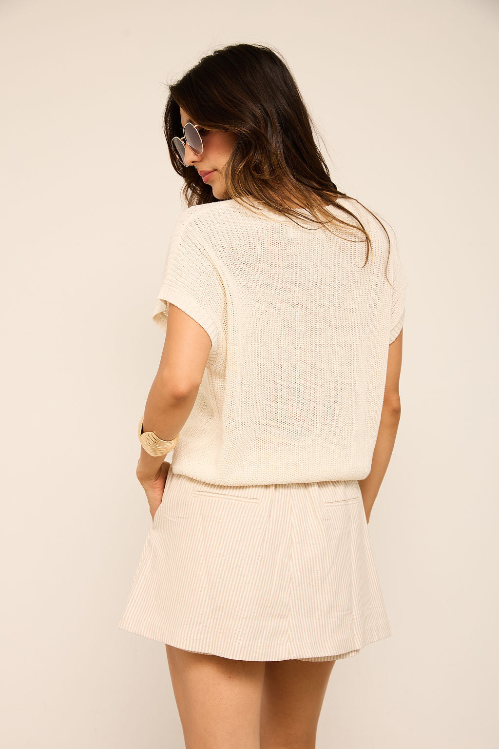 Nia Diagonal Stripe Skort