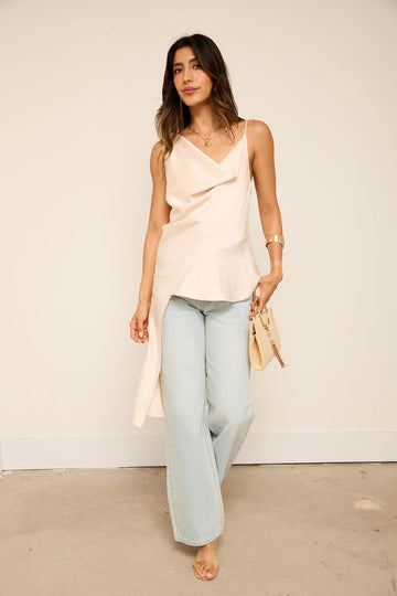 Sam Cowl Neck Asymmetrical Top