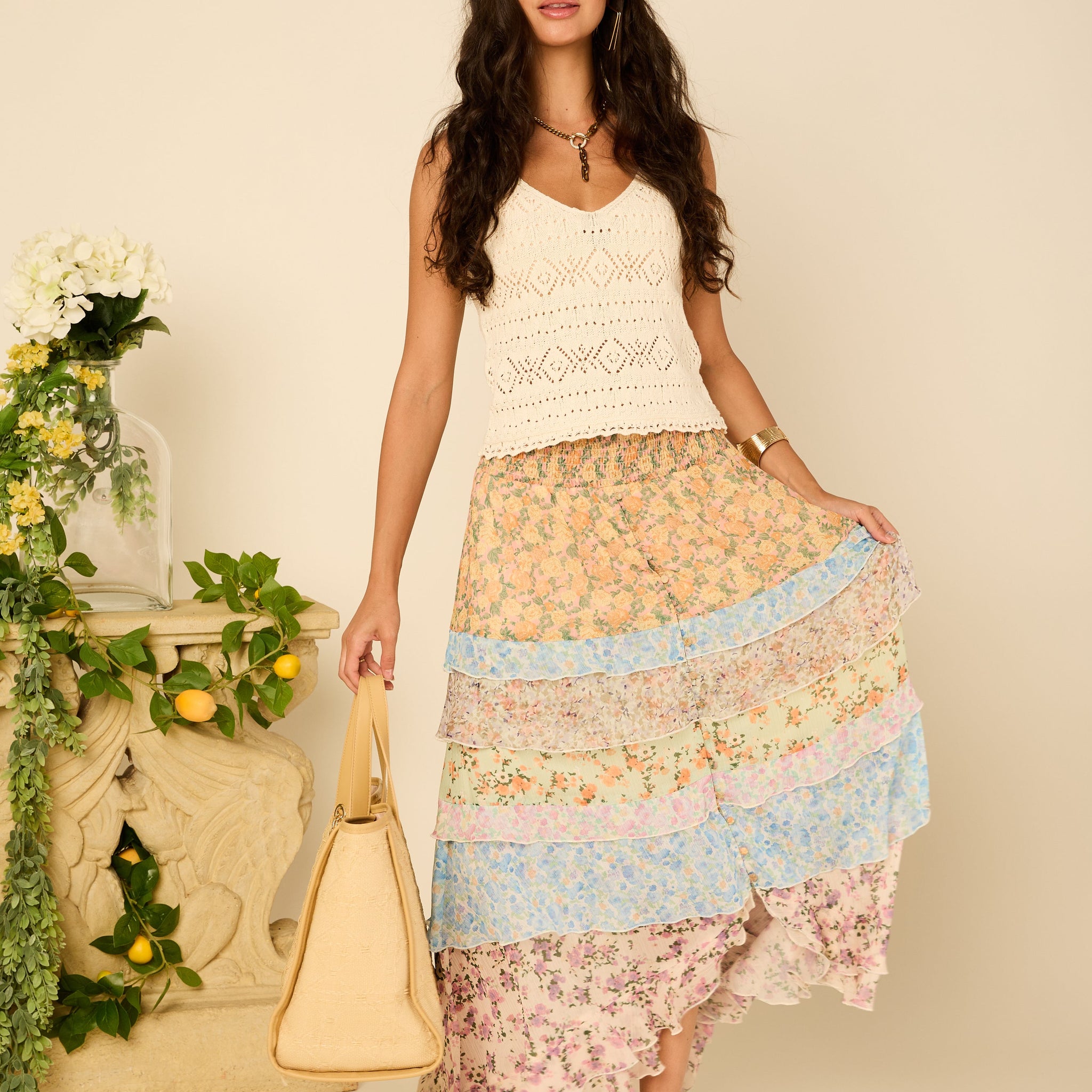 Rachel Multi Layered Ruffle Skirt