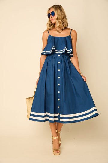 Kaylee Striped Hem Midi Dress