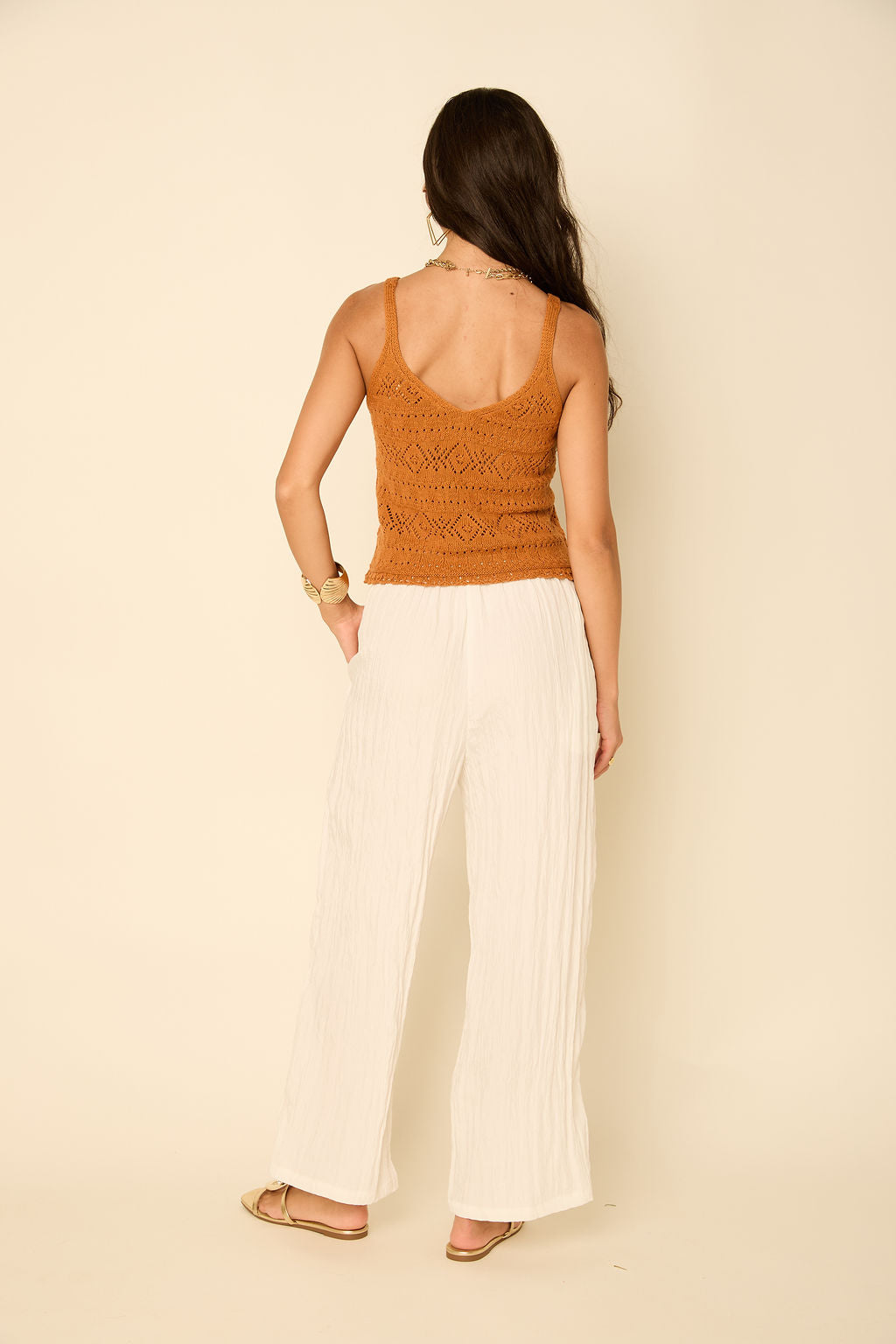 Donovan Crochet Knit Tank