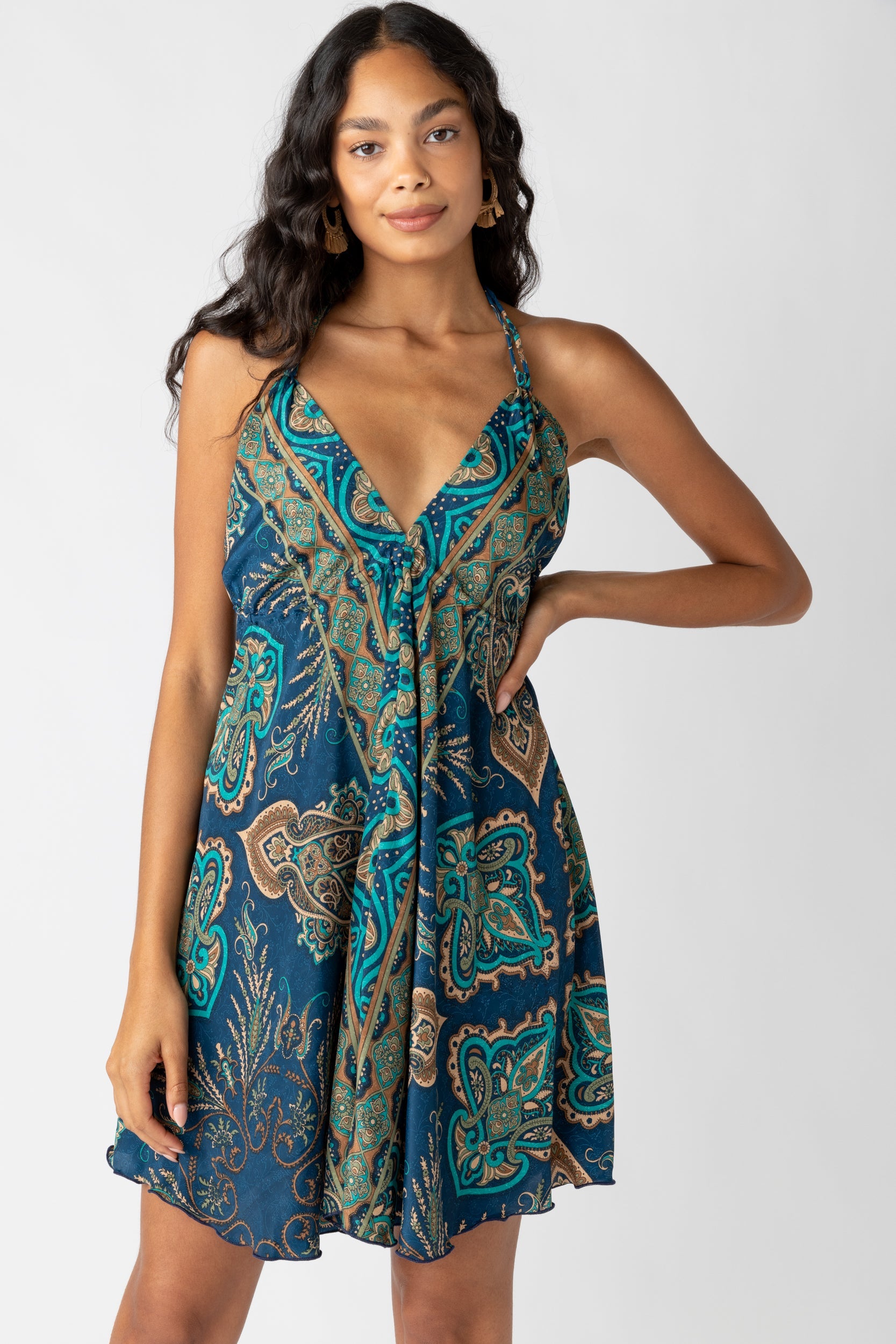 SALE - Londyn Printed Halter Dress