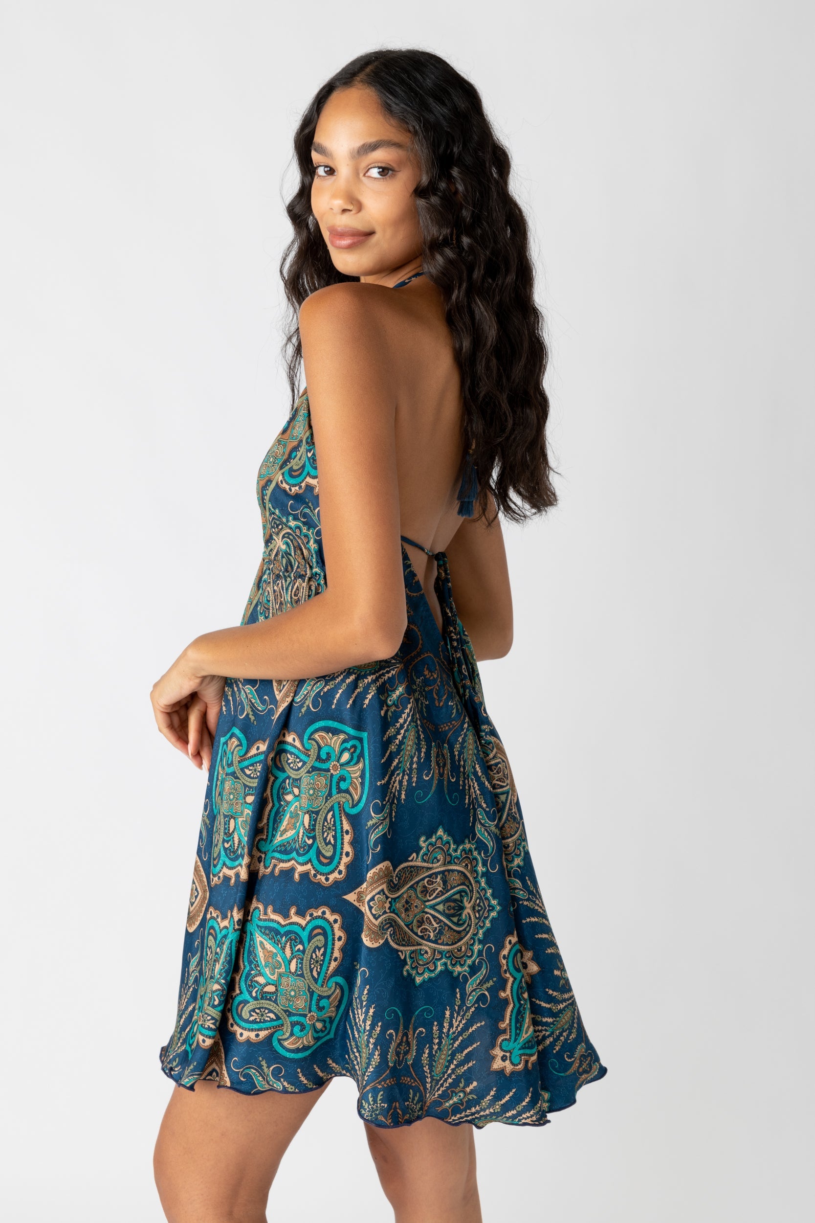 SALE - Londyn Printed Halter Dress