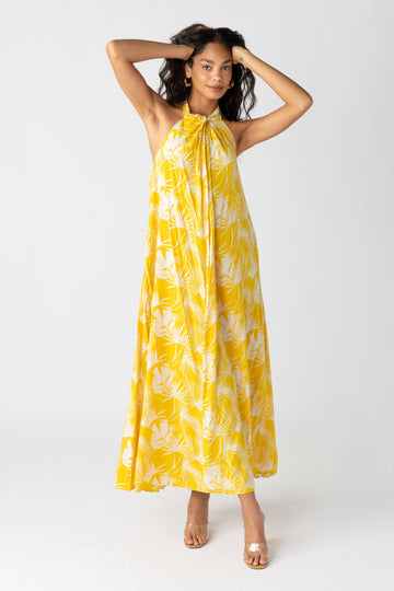 Ashley Twist Neck Halter Maxi Dress