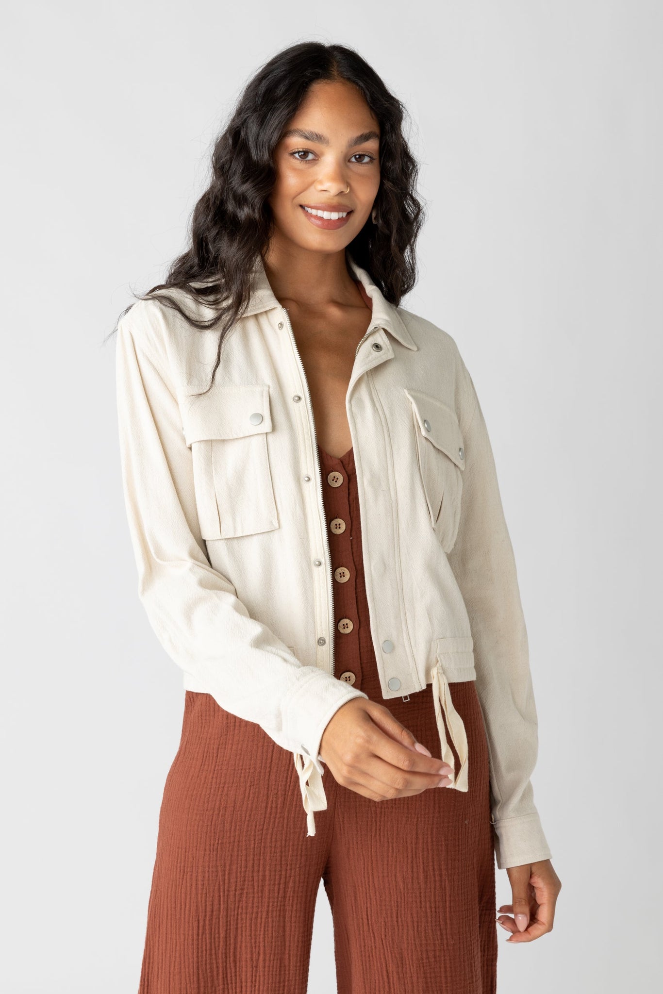Makenna Cinched Hem Surplus Jacket