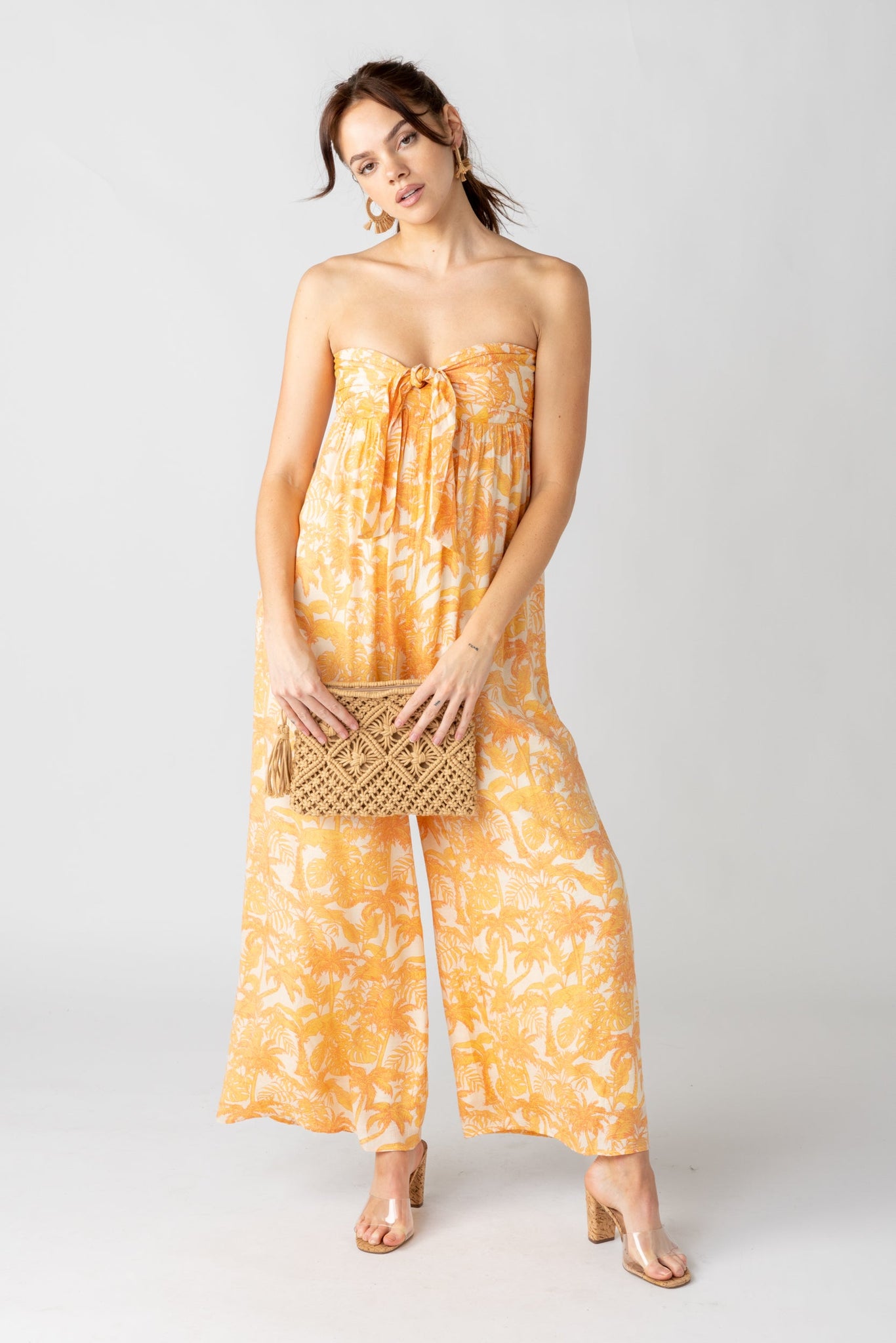 SALE- Avery Printed Strapless Jumpsuit
