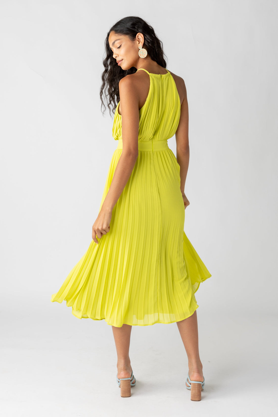 SALE - Cara Pleated Halter Maxi Dress