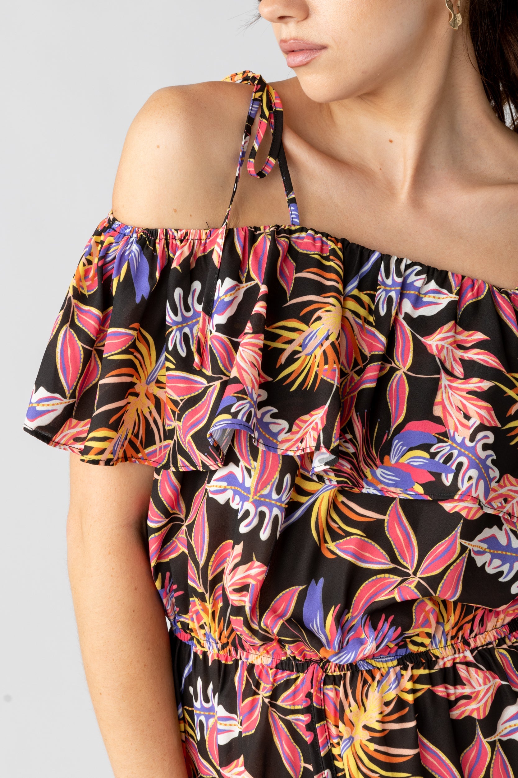 SALE - Cora Printed Ruffle Romper
