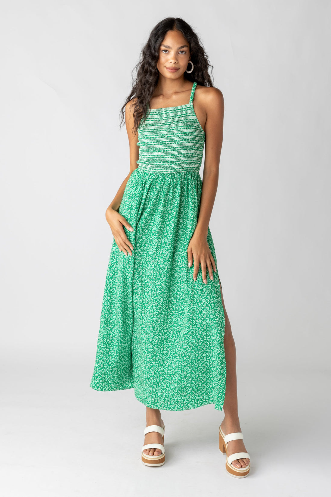 SALE - Lyla Smocked Detail Maxi Dress