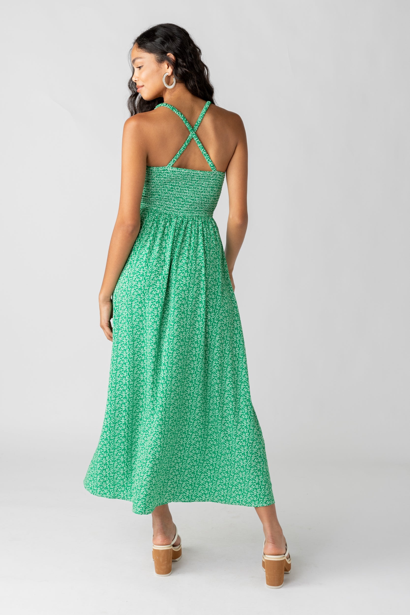 SALE - Lyla Smocked Detail Maxi Dress