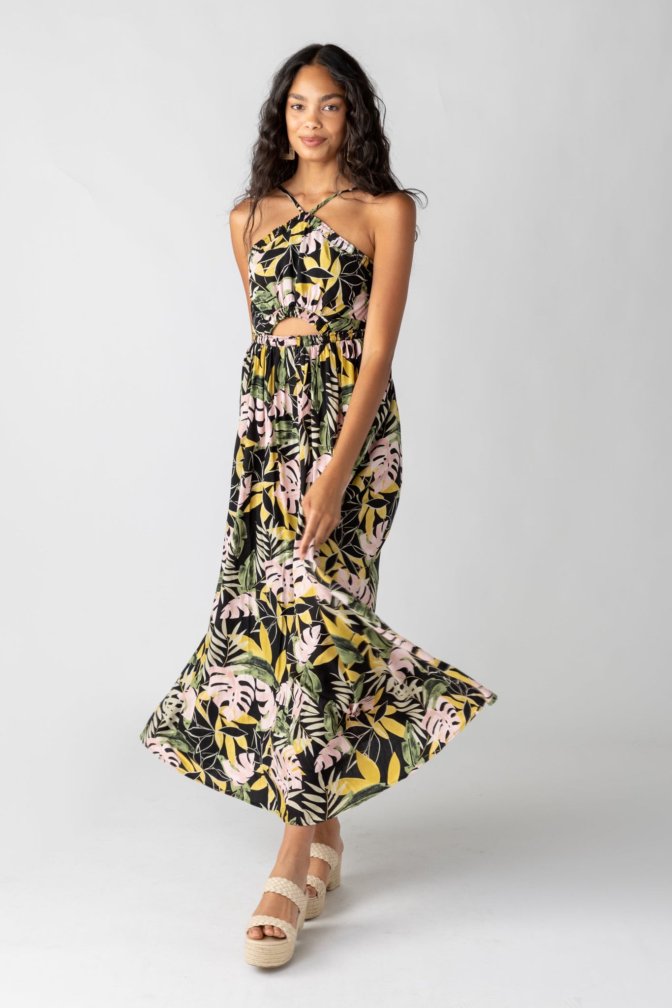 Gwen Cut Out Printed Maxi Dress