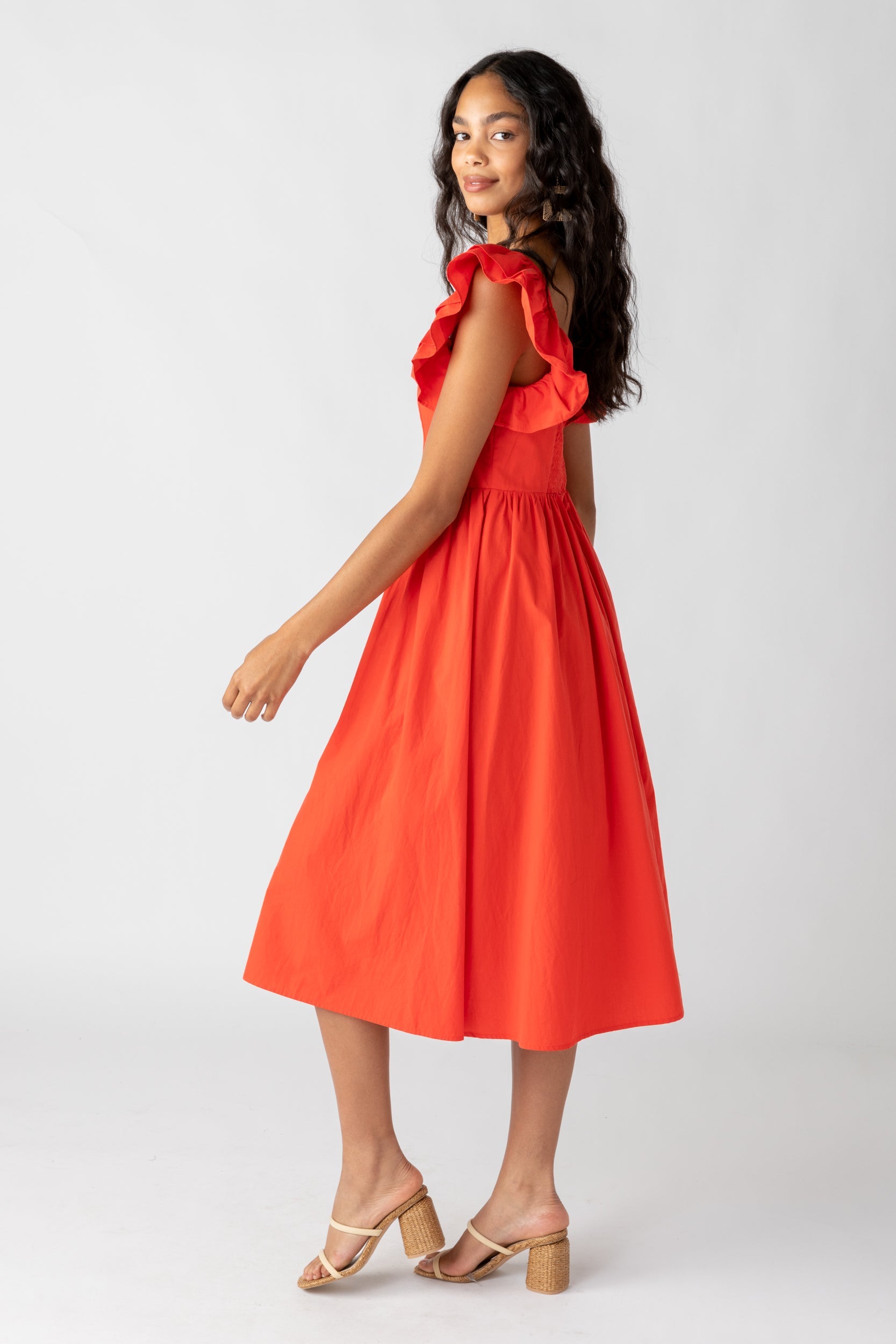 SALE - Esme Flutter Sleeve Midi Dress