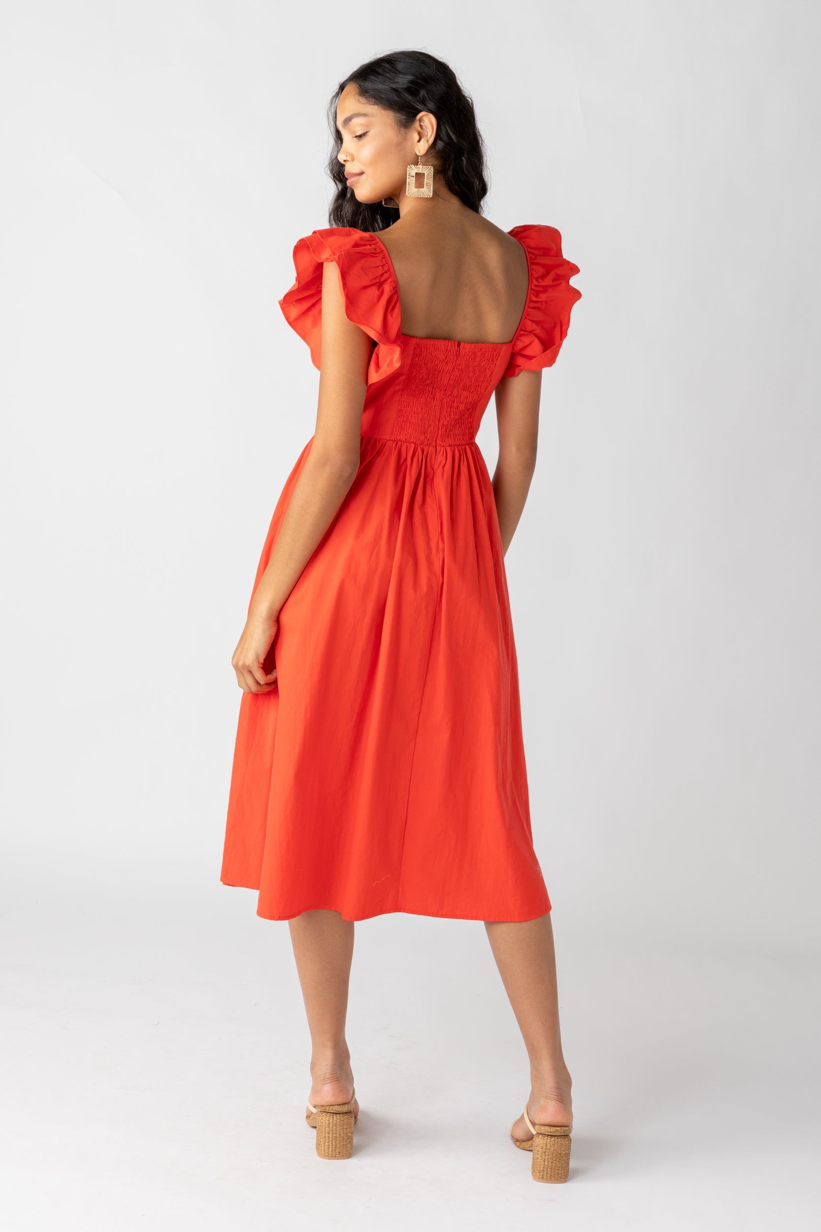SALE - Esme Flutter Sleeve Midi Dress